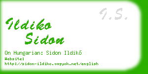 ildiko sidon business card